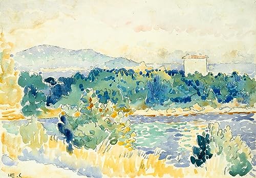 Affiche Henri Edmond Cross paysage méditerranéen sur toile 60x90 cm