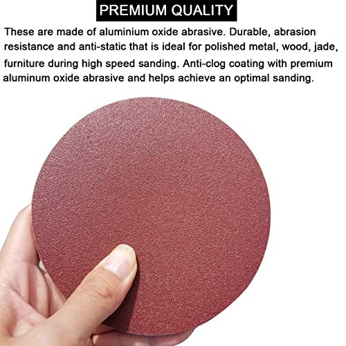 Sackorange 60 Pcs 5" Psa Sanding Discs-10 Each Of 80, 100, 120, 180,240, 400 Grit - 5 Inch Self Adhesive Stickyback Sandpaper Discs For Da Sander, Sand Automotive Car Paint, Woodworking Wood, Metal #TOP2