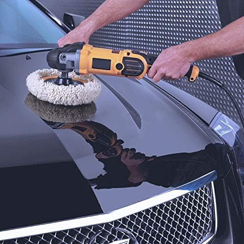 8Pcs Car Polisher Pad Bonnet Set Soft Microfiber Polishing Bonnet Buffer Waxer Auto Care Buffing Pad Cover for Car Polisher Buffer Waxers Bonnet (5-6 Inch)
