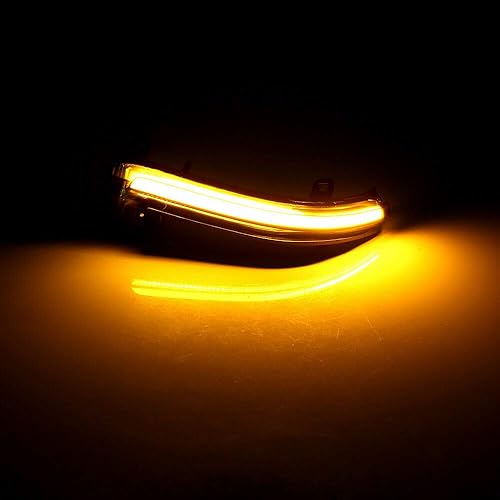 Miniatura 7 de Lente ahumada izquierda y derecha, intermitente secuencial dinámico LED con marcador lateral, espejo retrovisor, luz de señal de giro compatible con