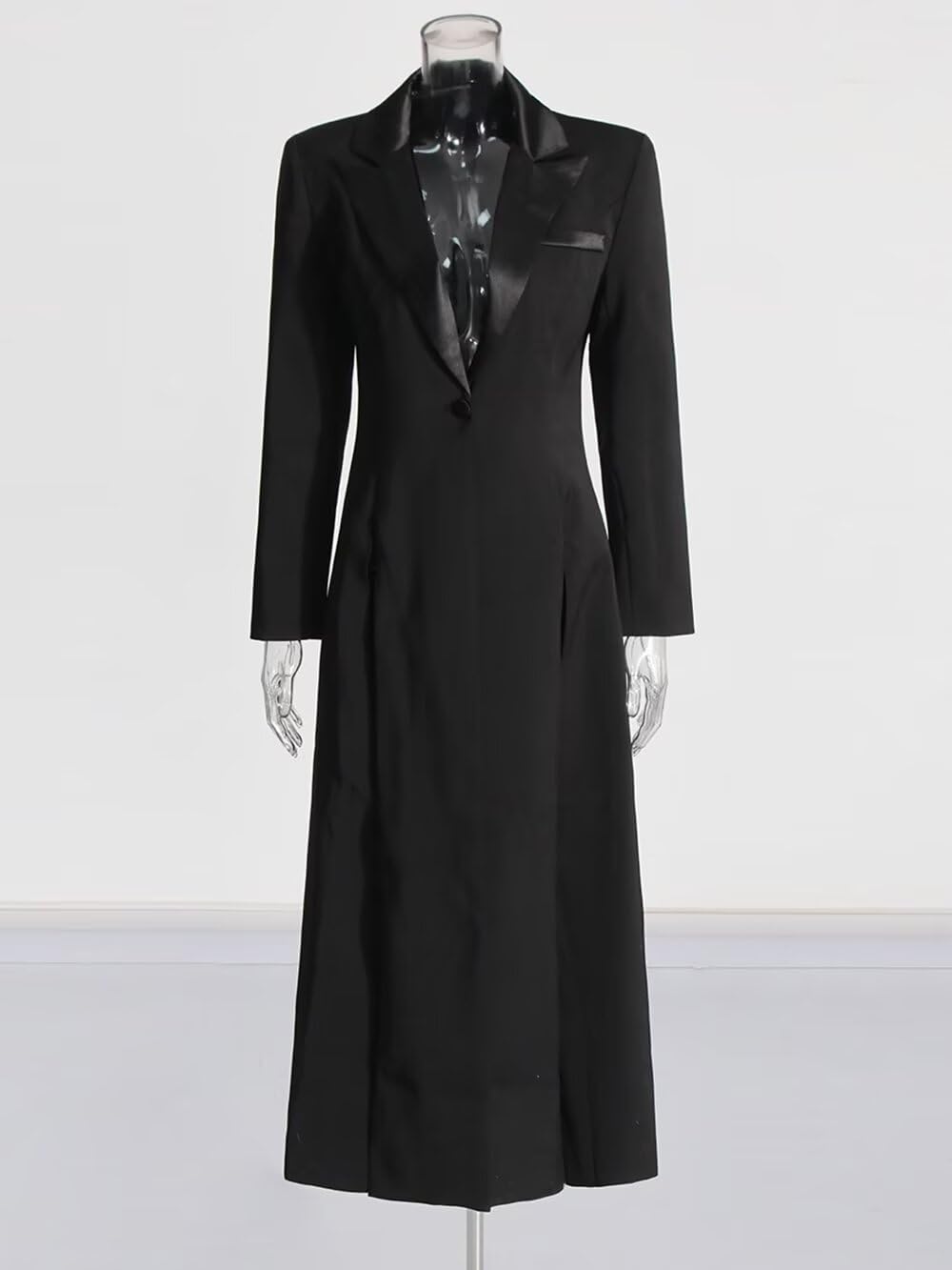 Women's Suit Split Dress Blazer Women Tuxedo Dress Peaked Lapel for Wedding Cocktail Prom Party