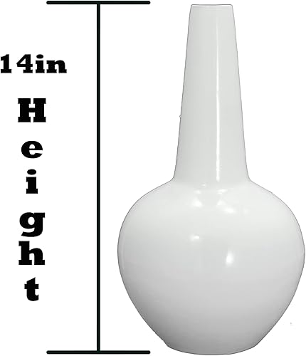 Miniatura 4 de Jarrones de cerámica blanca para decoración moderna del hogar, flores y plantas, y sala de estar, dormitorio, estante, mesa y pisos, ánfora griega