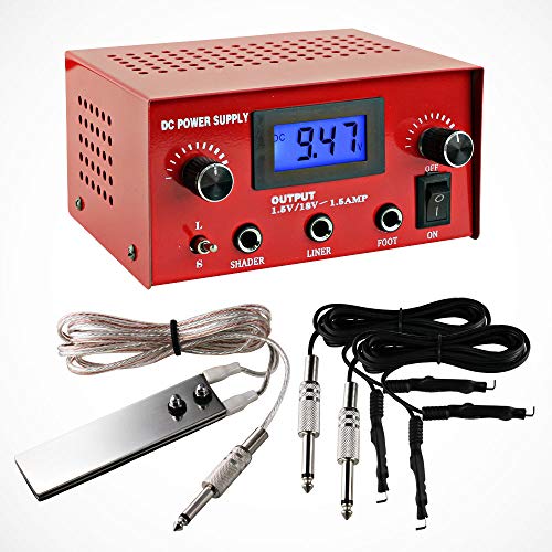 One Tattoo World Dual Digital LCD Tattoo Machine Power Supply | LCD Display