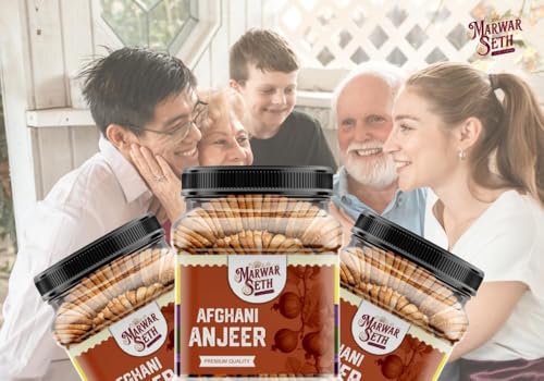 Image of Marwar Seth Naturally Dried Premium Anjeer 1000gm | Soft Juicy Figs Dry Fruit | No Added Sugar | Rich Source Of Fiber | Low in Fat | Healthy Snack Jar Pack