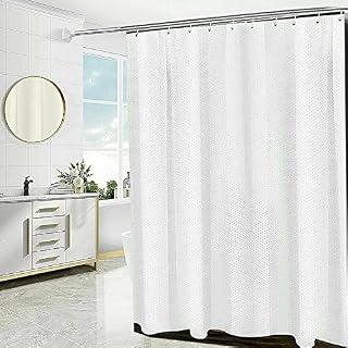 Householdfurnishing Super Quality Waterproof Polyester bathroom Shower Curtains with hook (Pink, 180X180cm)