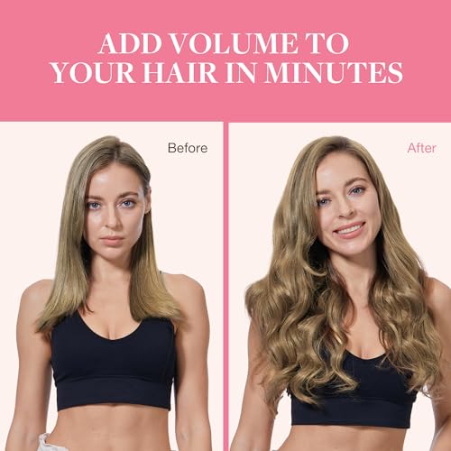 Image of GOO GOO Clip in Hair Extensions Real Human Hair, Remy Human Hair Extensions Clip ins for Women, Natural Human Hair, 18inch 110g 7Pcs, 7 Bronde