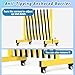 11 FT Industrial Expandable Barricade, Security Gate with Wheels, Retractable Driveway Gate, Adjustable Traffic Fence, Outdoor Dog Gate for Construction Site, Traffic Control, Cordon, Elevator, Garage