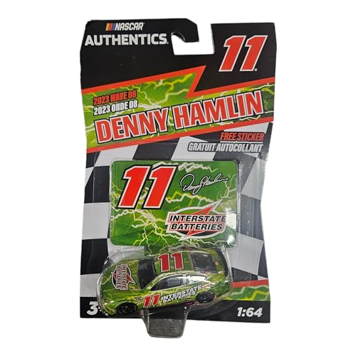 lionel racing nascar authentics denny hamlin 2023 interstate batteries no 11 ht 164 scale diecast car with trinket