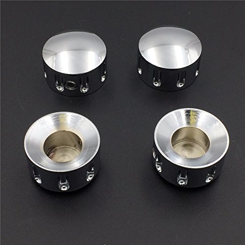 Riloer Copri bulloni testa Compatibile con Harley-Davidson tutti i modelli Twin Cam, adatti per modelli Big Twin 1340 Evo, modelli Sportster, cromati, 4 pezzi