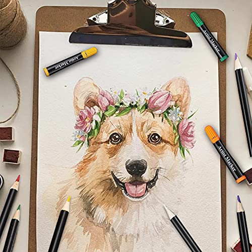 Art Supplies, 108 Piece with Drawing Easel, Deluxe Art Kit in Portable Wooden Case with Colored Pencils, Painting, Kids… - Image 5