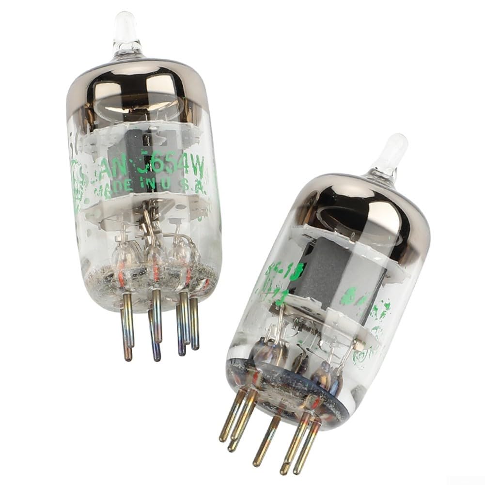 2 Stück Vintage 5654W Vakuumröhren, 7-polig, JAN 5654W Vakuumröhren für 6AK56AK5W6Zh 1P6J16J1P Vakuumröhren