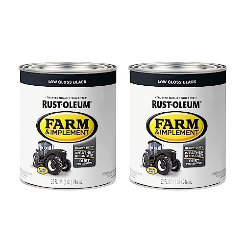 Rust-Oleum 280107-2PK Farm & Implement Enamel Paint, Quart, Low G...