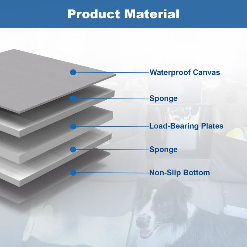 Coperta per cani per sedile posteriore auto, sedile posteriore con protezione laterale e finestra di visualizzazione, antigraffio e impermeabile, per cani, sedile posteriore (grigio