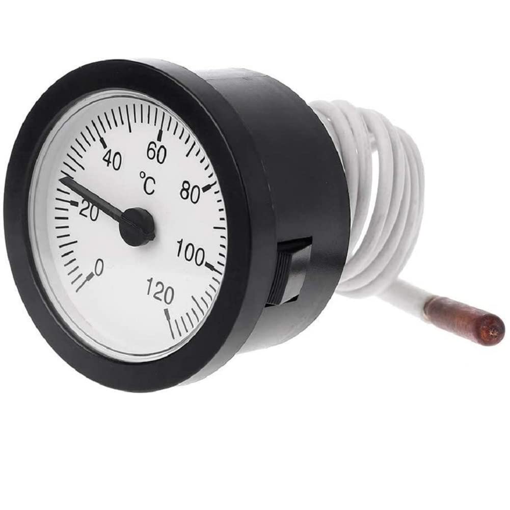 DAZZLEEX Termometro del quadrante con indicatore capillare del sensore 0-120°C per acqua liquido & olio Dia 5.2cm