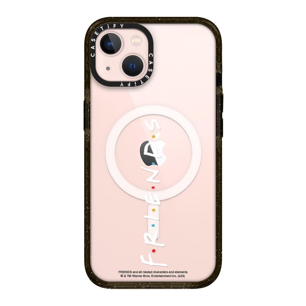Coque iPhone 13 CASETiFY antichute Friends Magsafe noire transparente - 8