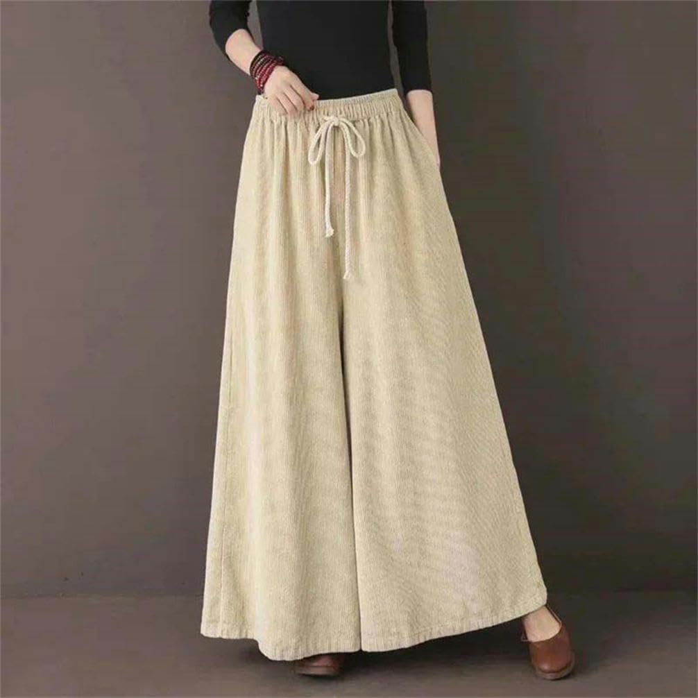 Large Pocket Women's Spring and Autumn Casual Solid Color high Waist Retro Big Trumpet Dance Pants Sports Style
