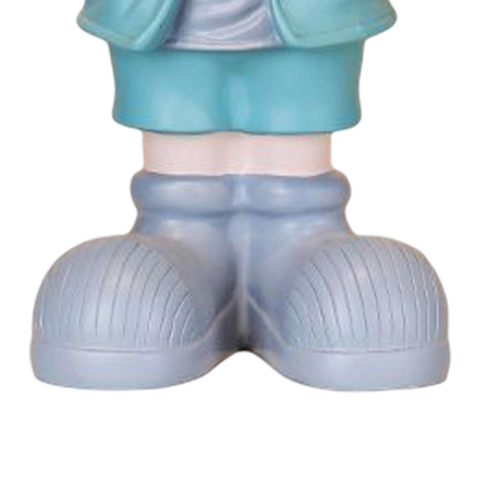 Figura de astronauta de poliresina de escritorio para decoración de mesa (azul)