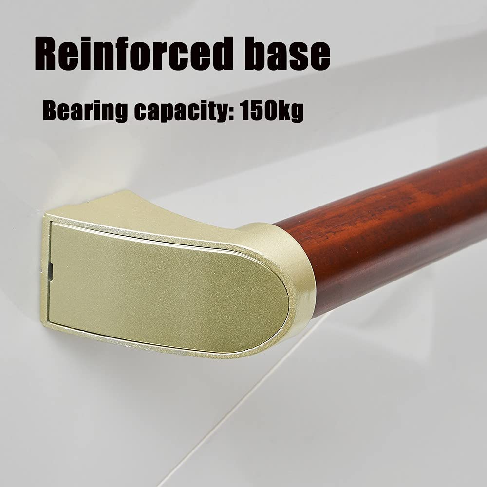 - Corrimano, bracciolo di sicurezza, maniglie in legno per vasca da bagno e doccia, antiscivolo, impermeabile, per bagno/toilette/scale/barre del corridoio/44 cm