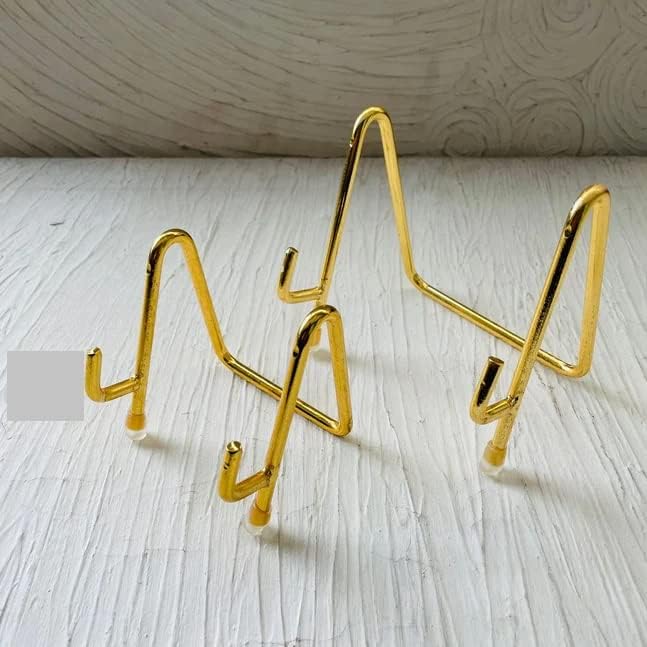 Gold Metal Display Stand, 8.4 cm Picture Frame Easel, A-Frame Design, 100g Load Capacity 2