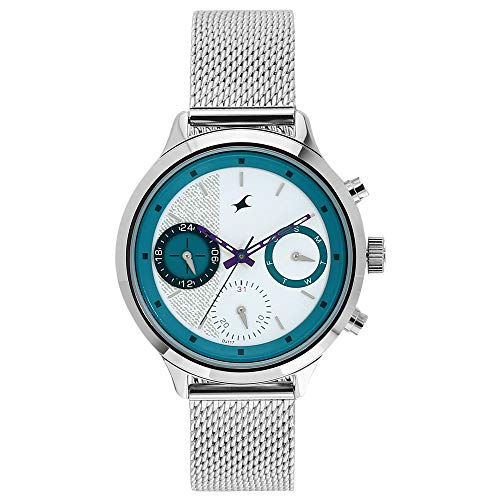 Image of Fastrack Denim Analog White Dial Women's Watch-6179SM01