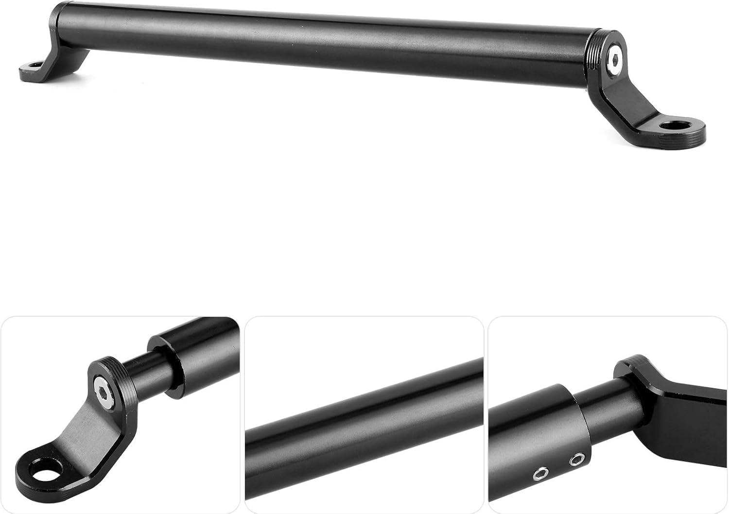 Extension de Guidon de Moto en Alliage d'Aluminium CNC, Renfort de Barre Transversale, Noir, pour Motos, Scooters, Véhicules Électriques