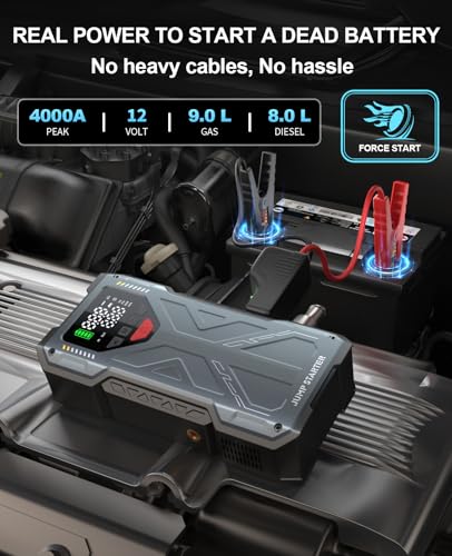 Portable Jump Starter with 150PSI Compressor