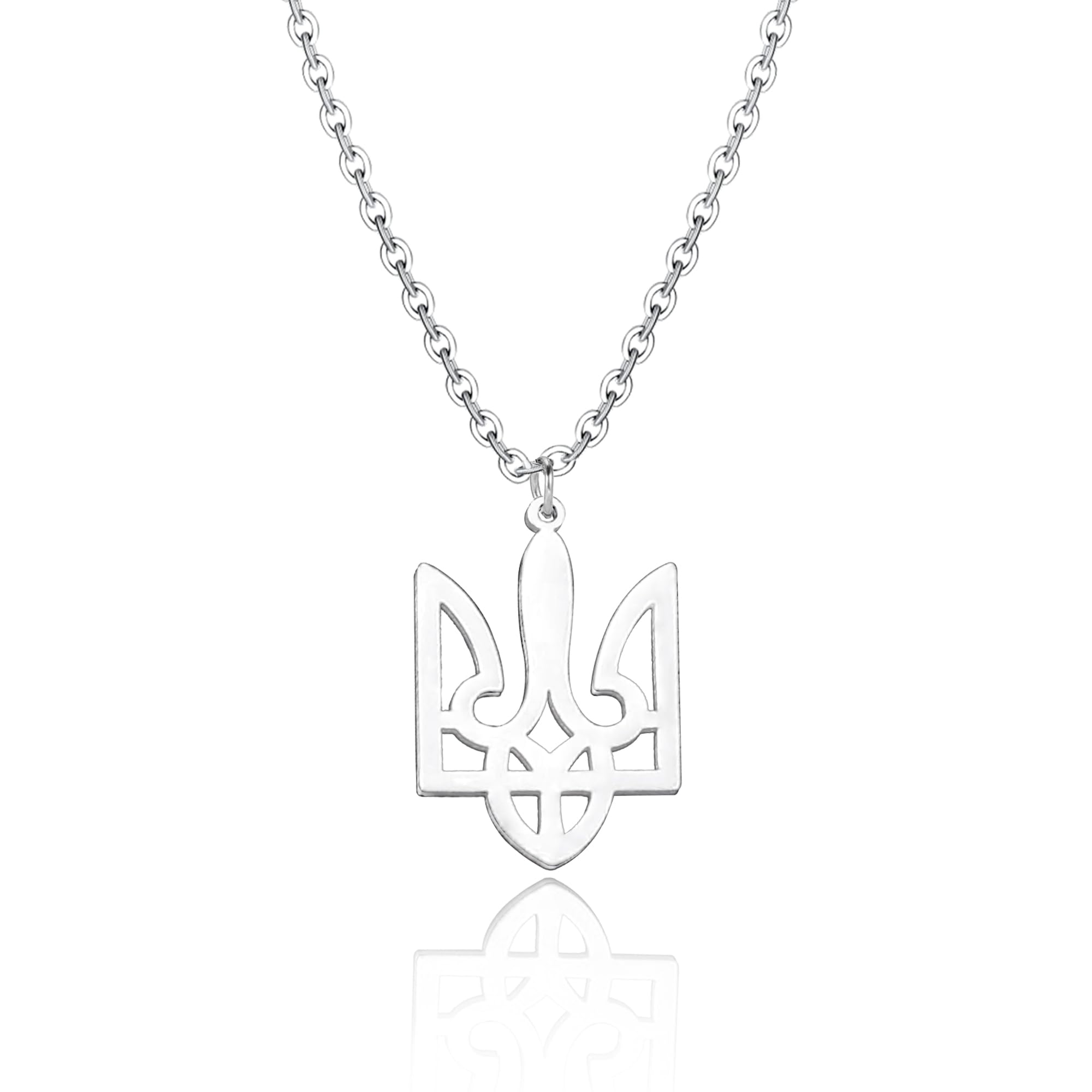 EUEAVAN Contorno Ucraina Mappa Collana Ucraina Simbolo Pendente Mappa Ucraina Tridente Ucraina Stemma Regalo patriottico Ucraina Souvenir Gioielli patriottici Donna, Acciaio inossidabile (gold 1