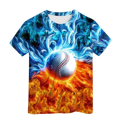 Camiseta Juvenil Verano Manga Corta básica Manga Corta Ligera Camiseta Juvenil básico Veraniego Top Ligero Camisa Informal básico Veraniego Ropa veraniega Camisa Ligera para niños de 3 a 12 años
