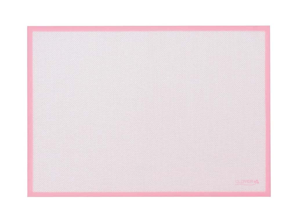 clover Alfombra Apliques, Blanco y Rosa