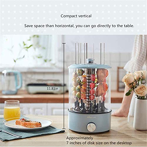 YFGQBCP Smokeless-automatischer Multifunktionsdreh Kebab Machine, 1100W gleichmäßig erwärmt, mit abnehmbaren Edelstahl… – Bild 3
