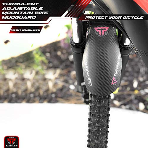 image for Turbulent - Pair Adjustable Mountain Bike Mudguard – Bicycle MTB Whe