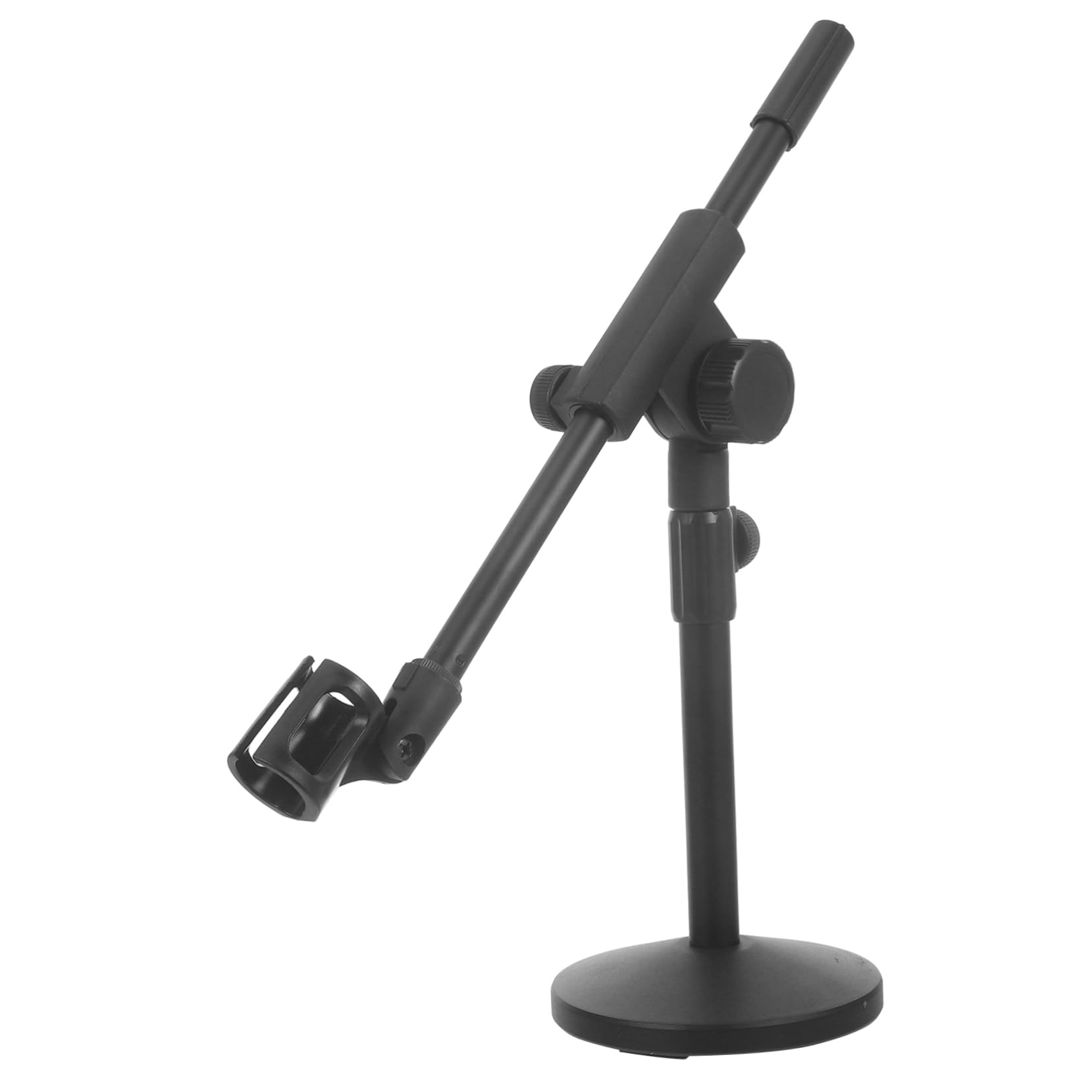 Supporto Per Microfono Da Tavolo Regolabile in Metallo Con Base Appesantita e Clip Per Microfono Accessorio Compatto Per Streaming e Registrazione