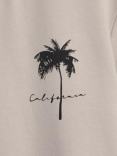 Image of SOLY HUX Boy's Graphic Tees Palm Tree Print Short Sleeve Crew Neck Summer Trendy T-Shirts Clothes for Teen Boys