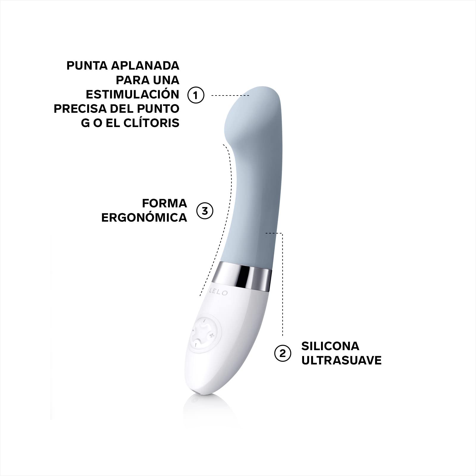 LELO GIGI 2 Estimulador del Punto G, Exquisito Vibrador Curvado, Recubierto con Silicona y Diseñado para Estimular el Punto G de la Mujer (Cool Gray)
