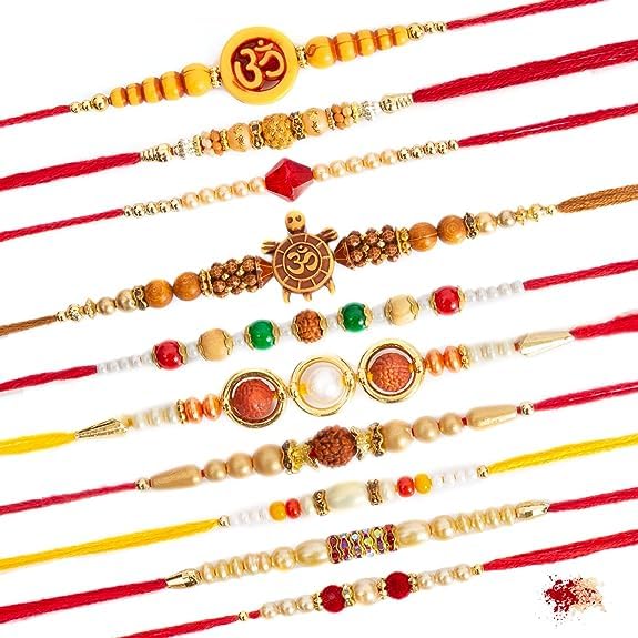 VASHE JAGMOOLYA PRODUCTS Multicolor Combo of 06 Dora Rakhi Set for Men with Roli Chawal Rakhi for Brother (B0CFVR58JZ) Amazon Price History, Amazon Price Tracker