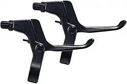 rockible 2x Alavancas de freio para bicicleta infantil, Alças de bicicleta de liga de alumínio, Alças de freio, Alavancas de freio para crianças, Preto