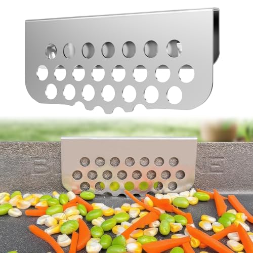 BBQTider Grilling Grease Gate Blocker for Blackstone Griddle Accessory 1Pack Bbq Cook Tool Food Goalie Mesh Screen Compatible with Many Griddle(Not For Old-style Long Hook 17 and 22 Blackstone)