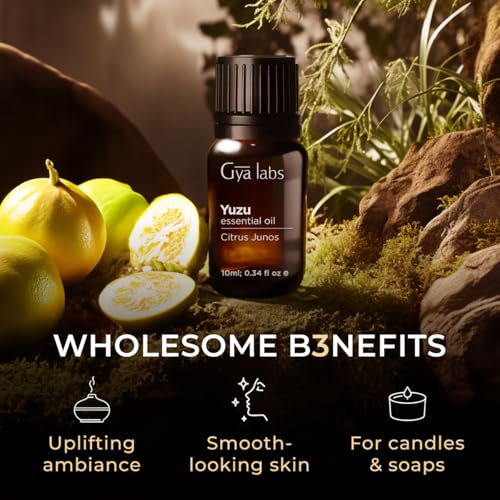 Image of 100% Pure Yuzu Essential Oil - 0.34 Fl Oz - Yuzu Oil for Hair, Skin, Diffuser, Aromatherapy & DIY Candle Making Scent
