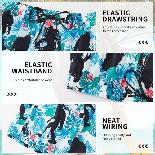 Mens Swim Trunks 9 Inch Inseam Stretch Board Shorts Built-in Quick Dry Swimwear Bathing Suits with Compression Liner4