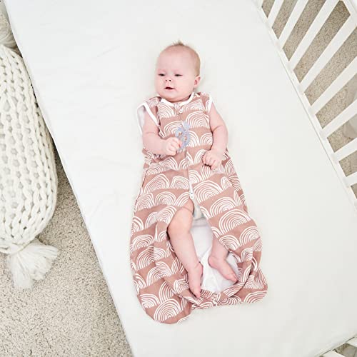 Lifetree Baby Sleep Sack, Sleeveless Wearable Blanket Baby With 2-Way Zipper, Rainbow Muslin Sleeping Bag For Infants Newborn 0-6 Months, Bamboo Cotton #TOP5