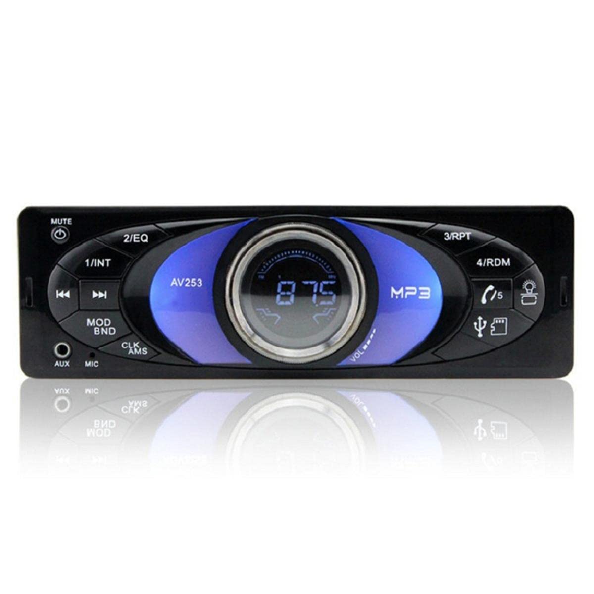 Radio samochodowe 12V 1 Din radia samochodowe 2.5 Cal samochodowe stereo odtwarzacz muzyczny MP3 obs?uga Bluetooth podwójny USB TF AUX FM AM g?o?nomówi?cy telefon