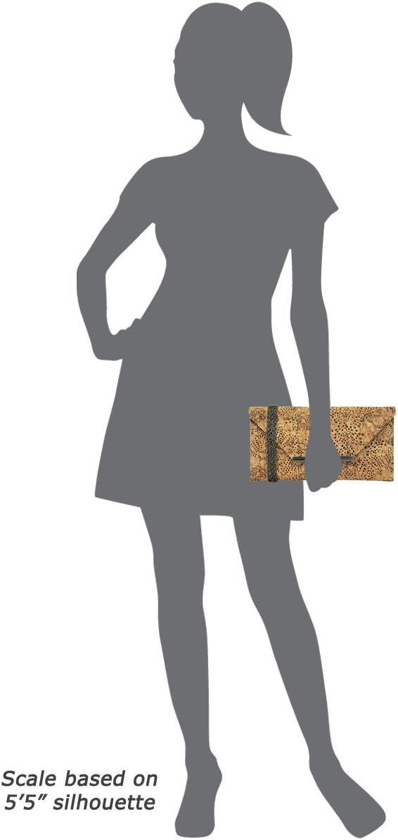 Unique Pattern Laser Cut Cork Envelope Clutch