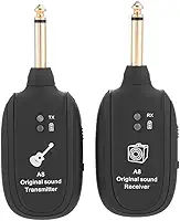 Transmissor de guitarra, transmissor sem fio e receptor de guitarra digital com cabo de carregamento USB para teclado de violão de guitarra elétrica