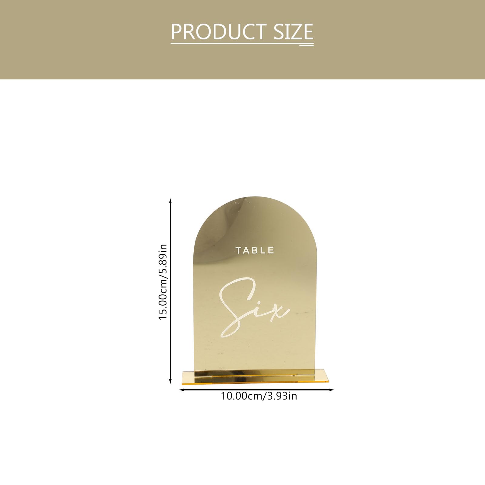 10 Stück Goldene Acryl Tischkarten für Hochzeiten und Verlobungsfeiern Leicht und Bruchsicher mit Edlem Design und Einzigartiger Lasergravur