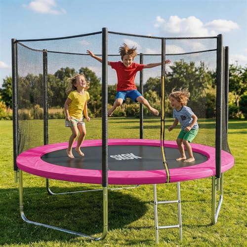 Image of SKOK Trampoline for Kids,400LBS Outdoor Trampoline with Net-ASTM Approved Trampoline for Children and Adults