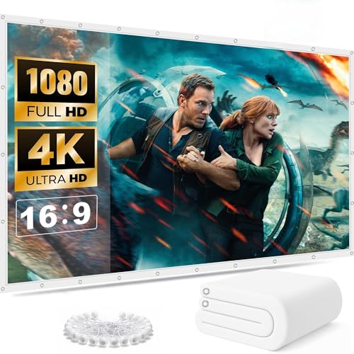 Aerixtron 3D Air Mesh Projector Screen 16.4ft, 4K 16:9 Portable Projector Movies Screen, Professional Golf Simulator Impact Screens for Home Theater Outdoor Indoor, Camping, Backyard, Golf Training - image 1