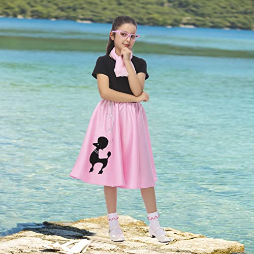 Disfraz Niñas Falda Poodle Años 50 Rosa Talla Small miniatura 6