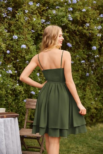 Image of Scarlet Darkness Corset Mini Sundress Chiffon Homecoming Dress for Women