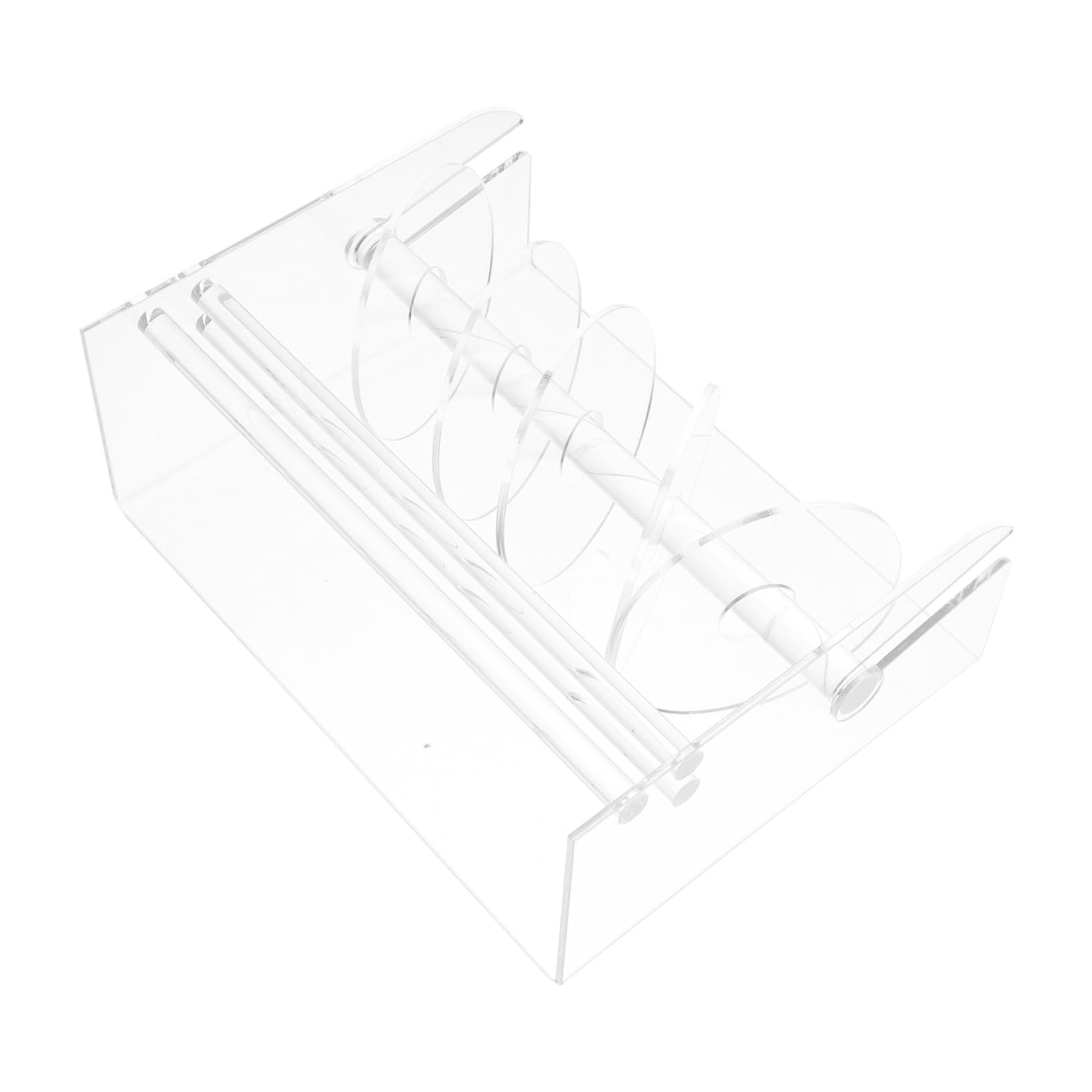 di Etichette Ampio Spazio di Archiviazione Distributore e in Acrilico Design Regolabile a 6 Dischi Facile da Montare per Ufficio e Studio