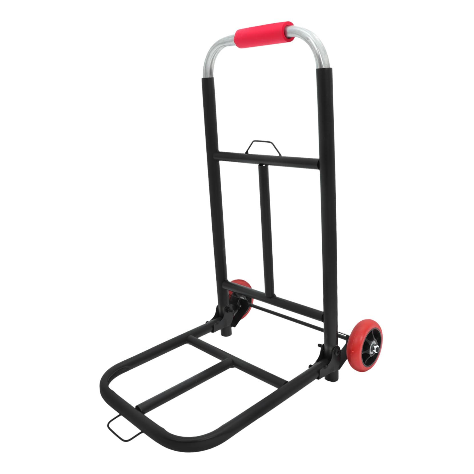 Carrito Plegable Negro de Hierro y PU Asa Ajustable